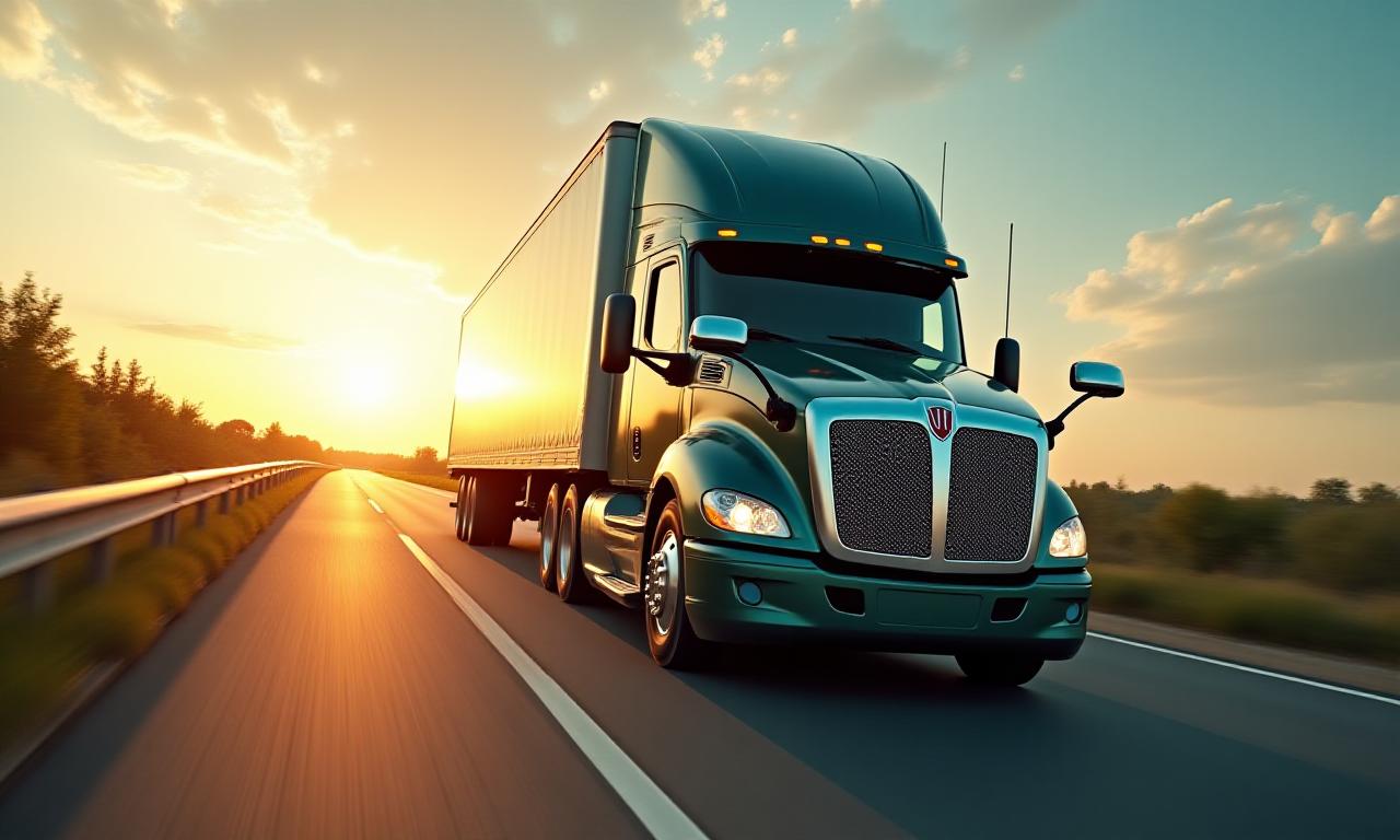 Modern logistics fleet on the move