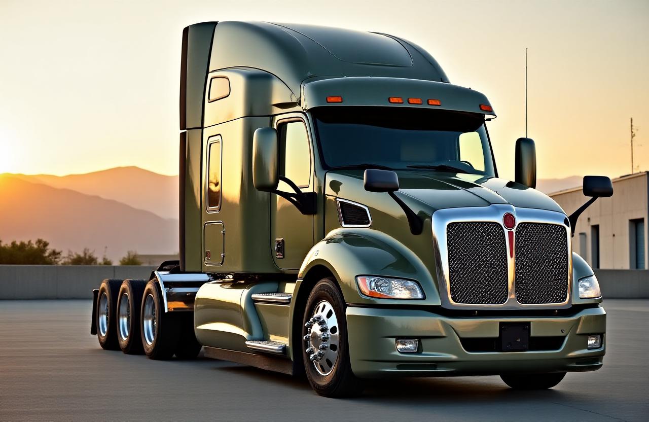 High-definition logistics truck stationed in Rancho Cucamonga